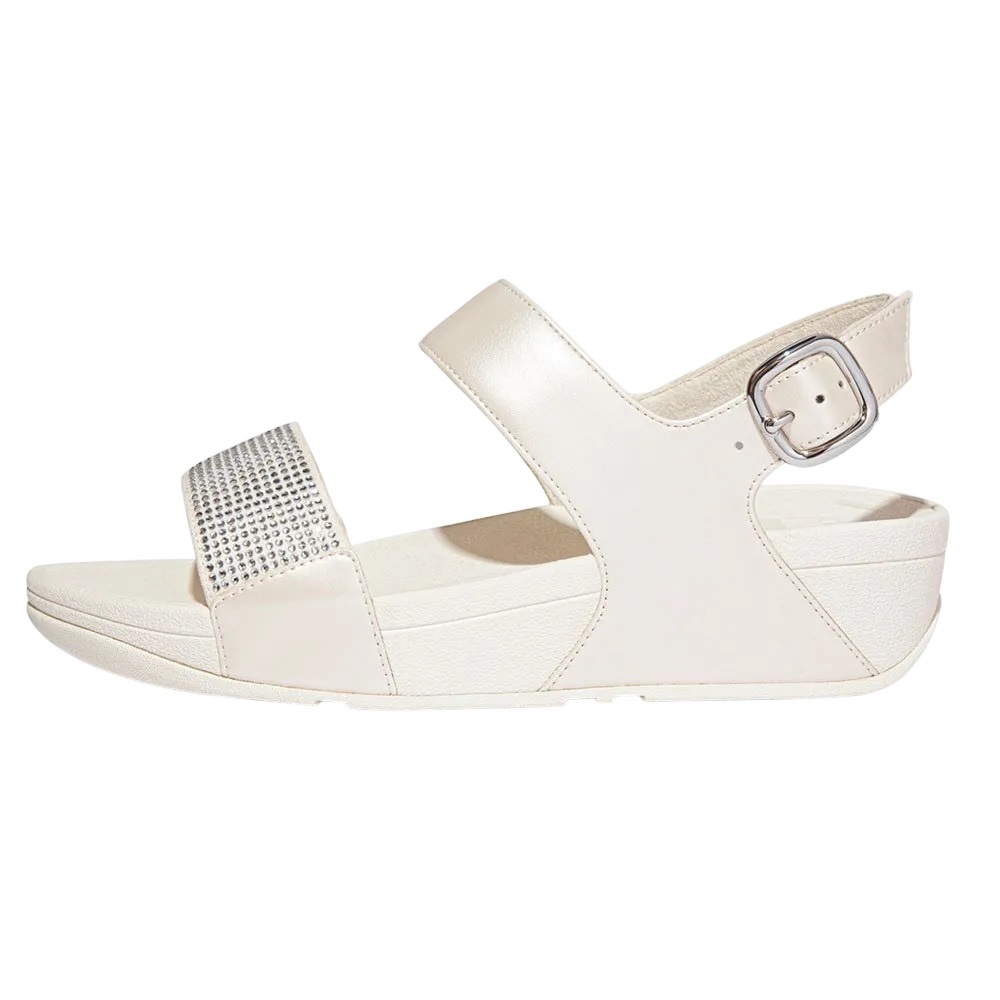 FitFlop Lulu Crystal Embellished Back-Strap Sandals in Crème Size 10 - Picture 10 of 11
